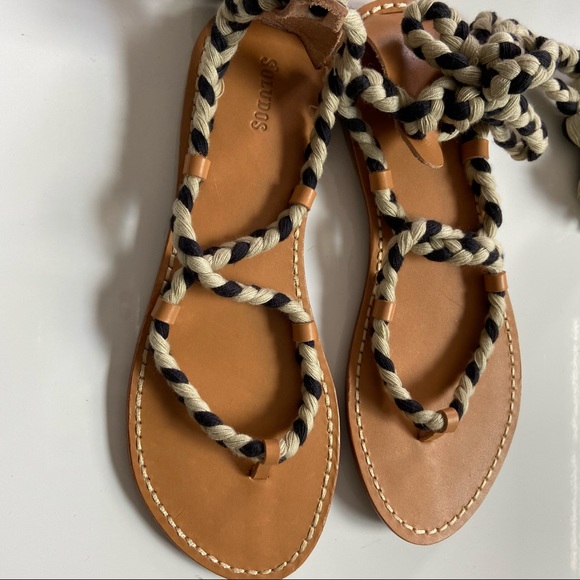 Soludos Black & Natural Gladiator Lace-up … - Picture 4 of 15